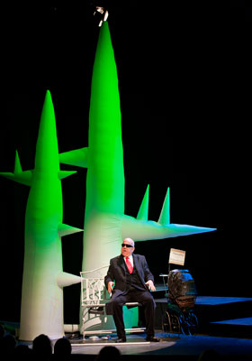 Leo Bassi on stage